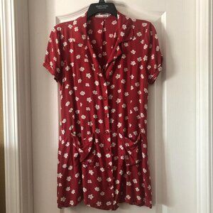 Women's White and Red Dress